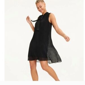 Dkny  Black Pleated Mini Dress Sz 2